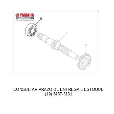 ROLAMENTO DE ESFERAS 62/22C3 DO EIXO PRIMARIO LADO DIREITO DA TÉNÉRÉ 250, LANDER 250, XTZ 250 X E FAZER 250 ORIGINAL YAMAHA(CONSULTAR PRAZO DE ENTREGA E ESTOQUE)
