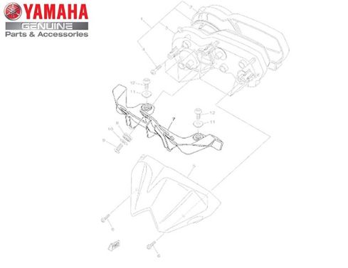 SUPORTE DO VELOCÍMETRO PARA XJ6 N DE 2010 Á 2018 ORIGINAL YAMAHA