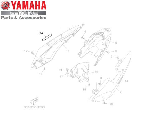 ADESIVO YAMAHA DA RABETA FACTOR 125 2017 A 2019 ORIGINAL YAMAHA