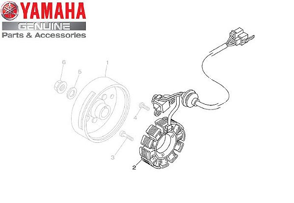 ESTATOR CONJUNTO PARA AT115 NEO ATE 2008 ORIGINAL YAMAHA