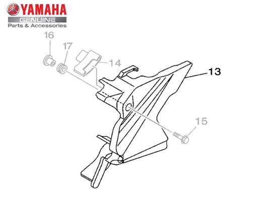 TAMPA DA CAIXA DA CORRENTE PARA YAMAHA FAZER 150, FACTOR 150, CROSSER 150, FACTOR 125 ORIGINAL