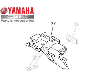 SUPORTE DA LICENÇA PARA FZ6 FAZER 600 ORIGINAL YAMAHA