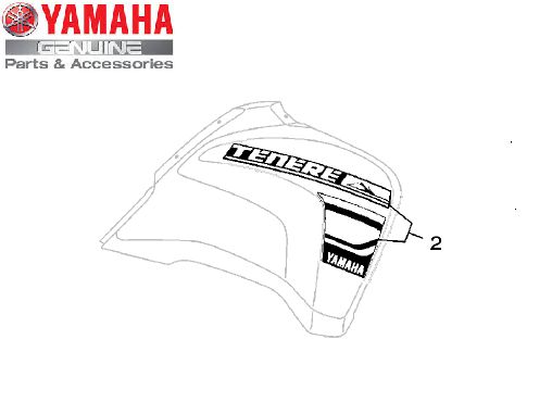 GRÁFICO DA TOMADA DE AR DIREITA PARA XTZ 250 TÉNÉRÉ 2018 E 2019 ORIGINAL YAMAHA