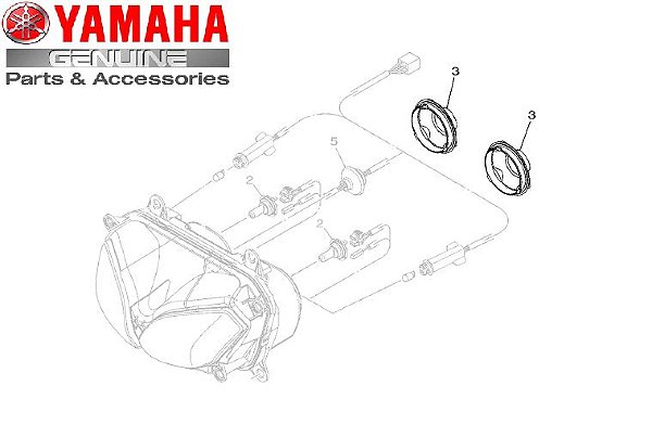 TAMPA DO FAROL PARA XT1200Z SUPER TENERE ORIGINAL YAMAHA