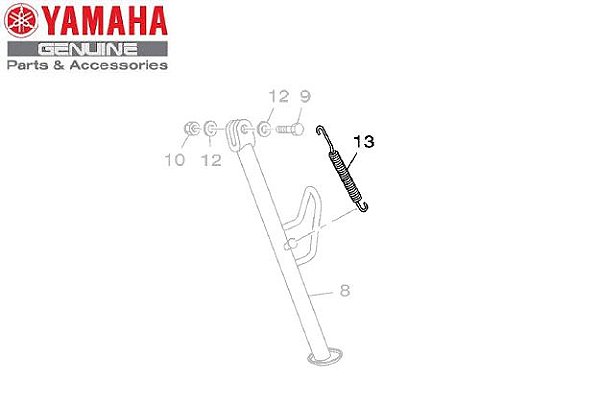 MOLA DO CAVALETE LATERAL DA XTZ150 CROSSER ORIGINAL YAMAHA