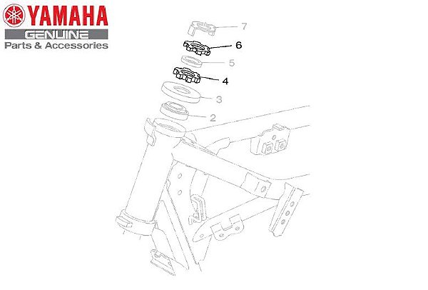 PORCA FORMATO ESPECIAL (M5) DA COLUNA DE DIRECAO DA XTZ150 CROSSER ORIGINAL YAMAHA