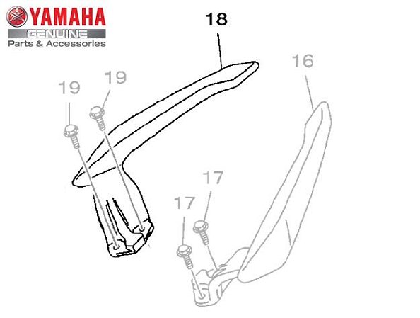 SUPORTE DO CARONA PARA NEO125 UBS ORIGINAL YAMAHA