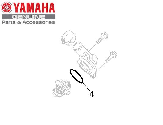 ANEL DE BORRACHA DA TAMPA DA VALVULA TERMOSTATICA XT660R E XT660Z TENERE ORIGINAL YAMAHA