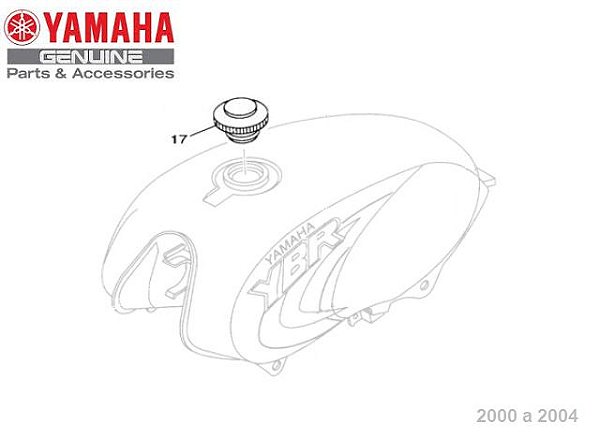 TAMPA DO TANQUE PARA YBR125 E YBR125 FACTOR ORIGINAL YAMAHA