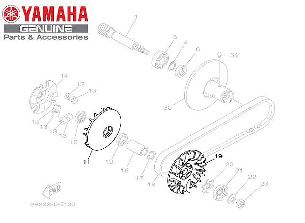 ROLDANAS OU POLIAS PARA AT115 NEO ORIGINAL YAMAHA