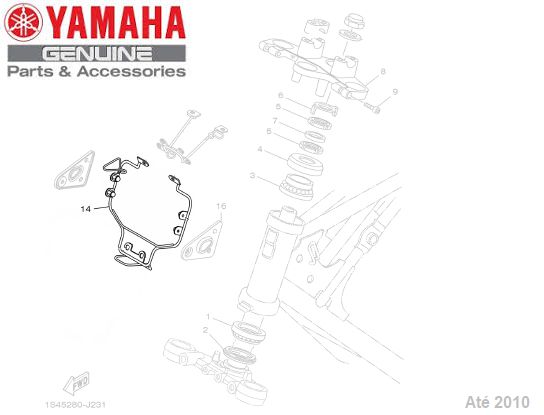 ARANHA OU SUPORTE DO FAROL PARA FAZER 250 2006 ATE 2017 E FZ25 NOVA FAZER 250 2018 ATE 2023 ORIGINAL YAMAHA (CONSULTAR PRAZO DE ENTREGA E ESTOQUE)