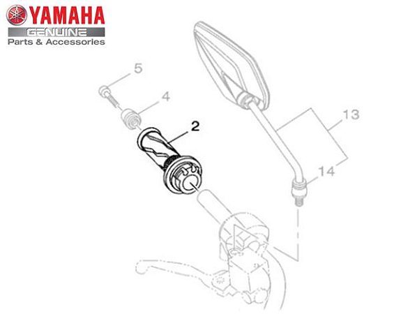 MANOPLA DIREITA CONJUNTO PARA FAZER 150 E FACTOR 150 2016 EM DIANTE ORIGINAL YAMAHA