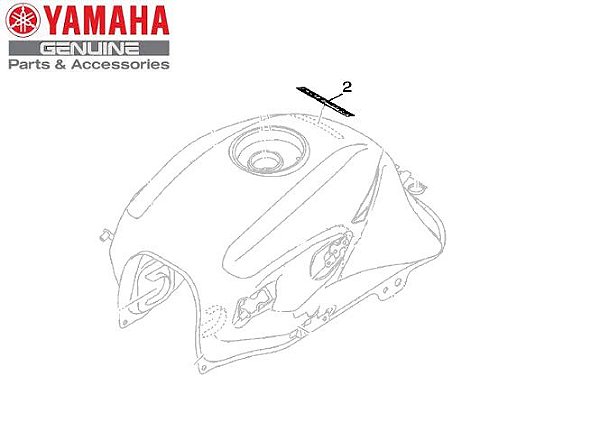 EMBLEMA BLUE FLEX PARA YS250 FAZER , YS150 FAZER E YBR150 FACTOR ORIGINAL YAMAHA (CONSULTAR PRAZO DE ENTREGA E ESTOQUE)