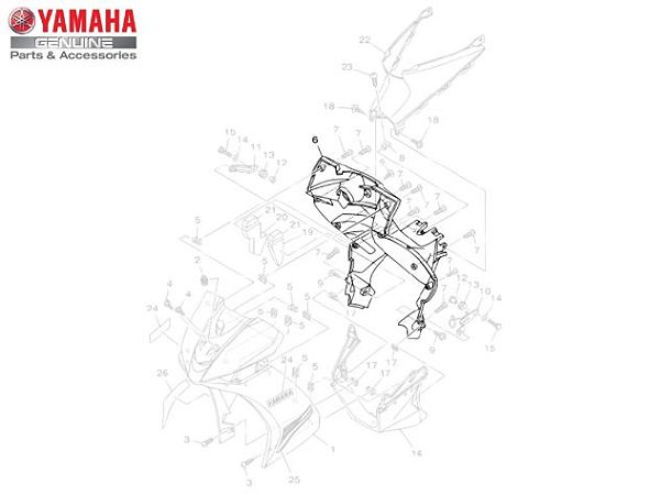 PROTETOR DE PERNAS PARA CRYPTON 115 ORIGINAL YAMAHA