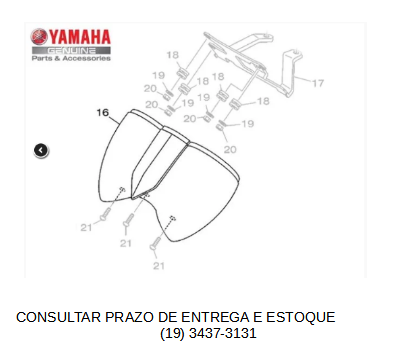 CAPA DOS MEDIDORES PARA YBR125 FACTOR 2009 ATE 2016 ORIGINAL YAMAHA (CONSULTAR ESTOQUE E PRAZO DE ENTREGA)