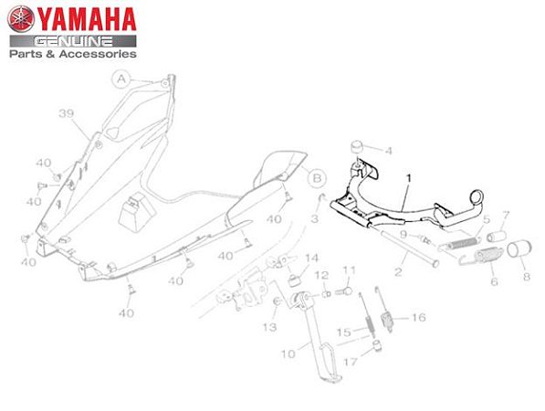 CAVALETE CENTRAL PARA NMAX 160 ORIGINAL YAMAHA