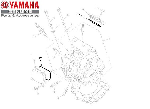 ANEL DE BORRACHA DA TAMPA DA REGULAGEM DE VALVULAS DA XT660R E XT660Z TÉNÉRÉ ORIGINAL YAMAHA