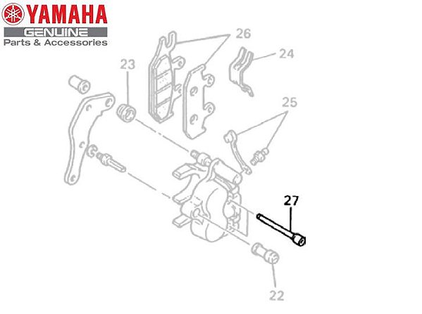 PINO DA PASTILHA DA PINCA DE FREIO DIANTEIRO XT600E ORIGINAL YAMAHA