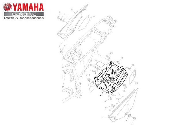 CAIXA DA BATERIA PARA XTZ250 LANDER 2009 ate 2022 ORIGINAL YAMAHA