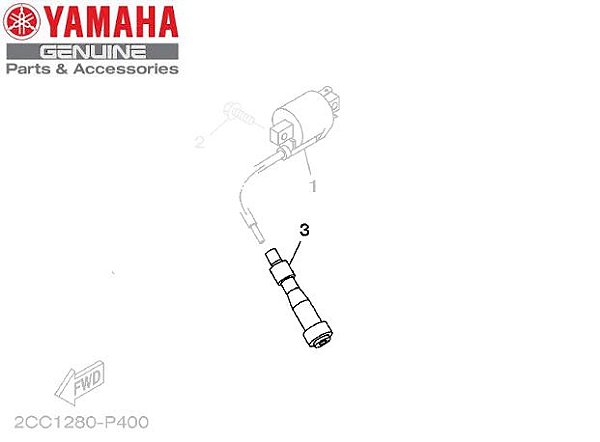 CACHIMBO DA VELA PARA YS150 FAZER , YBR150 FACTOR E XTZ150 CROSSER ORIGINAL YAMAHA