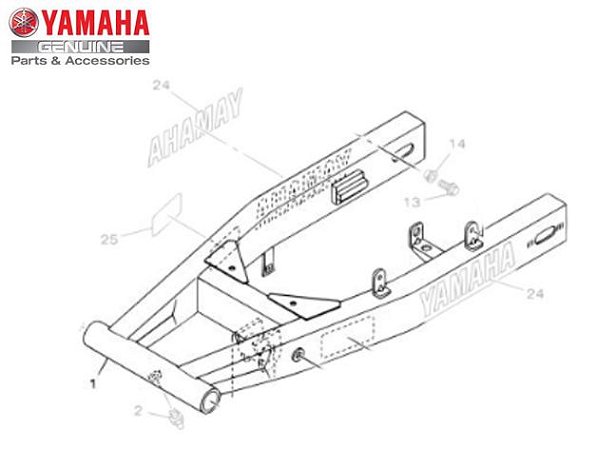 GARFO TRASEIRO COMPLETO PARA XTZ250 X LANDER 2008 ORIGINAL YAMAHA