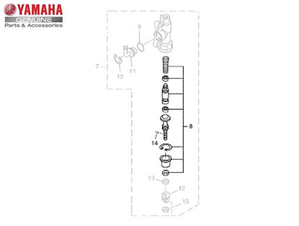 KIT REPARO DO CILINDRO DE FREIO TRASEIRA DA XT660Z TÉNÉRÉ E XT660R ORIGINAL YAMAHA