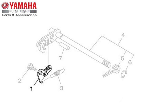 ALAVANCA LIMITADORA DO EIXO DE MUDANCAS DE MARCHA PARA LINHA 150CC FAZER FACTOR CROSSER ORIGINAL YAMAHA