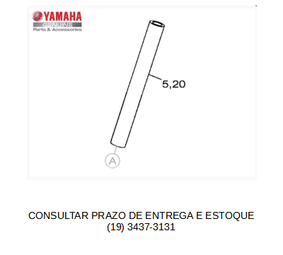 TUBO INTERNO DO GARFO DIANTEIRO PARA NEO 125 UBS 2016 A 2020 ORIGINAL YAMAHA (CONSULTAR PRAZO DE ENTREGA E ESTOQUE)