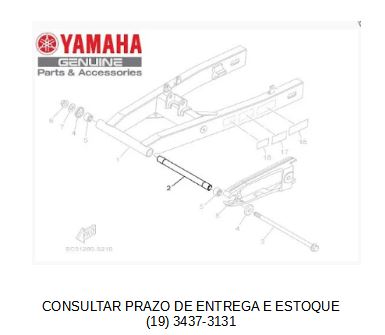 ESPACADOR DOS ROLAMENTOS DA BALANCA TRASEIRA DA FZ25 NOVA FAZER 250 ABS 2018 A 2023 ORIGINAL YAMAHA
