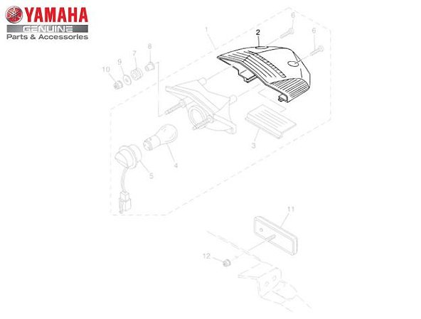 LENTE DA LANTERNA TRASEIRA PARA XT660R ORIGINAL YAMAHA