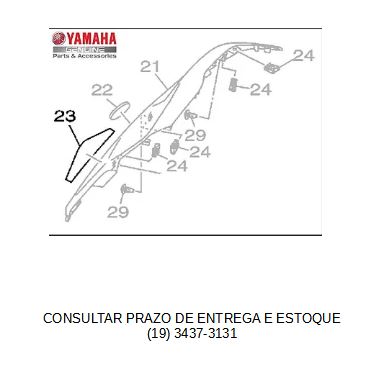 GRAFICO DO TANQUE LADO DIREITO PARA MT-03 2017 ORIGINAL YAMAHA (CONSULTAR PRAZO DE ENTREGA E ESTOQUE)