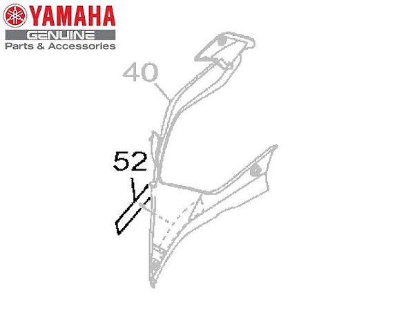 ADESIVO YAMAHA DA CARENAGEM INFERIOR DA YZF-R3 ORIGINAL YAMAHA