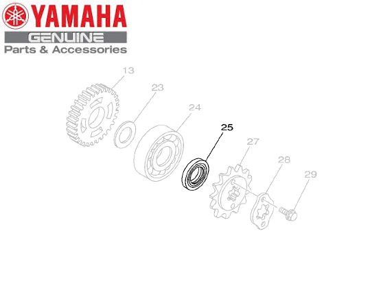 RETENTOR DO EIXO DO PINHAO PARA TTR-230 ORIGINAL YAMAHA