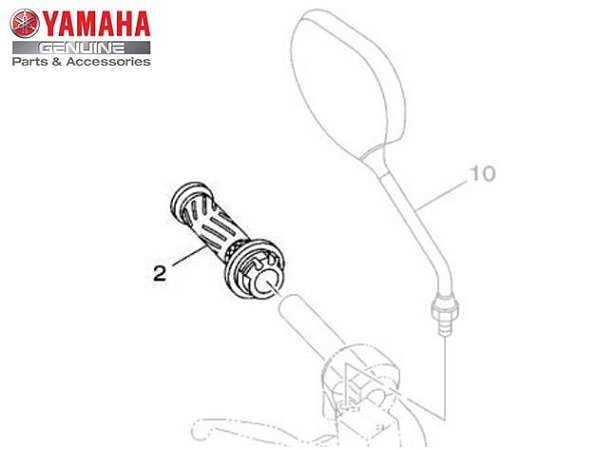 MANOPLA DIREITA PARA XTZ150 CROSSER/YBR125 FACTOR 2014 E 2015 ORIGINAL YAMAHA (CONSULTAR ESTOQUE)