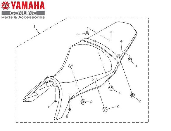 ASSENTO OU SELIM DUPLO CONJUNTO PARA MT-09 2020 E 2021 ORIGINAL YAMAHA