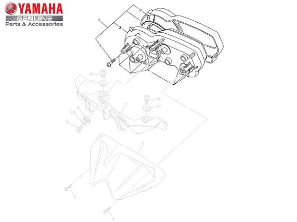 PAINEL DO VELOCIMETRO COMPLETO PARA XJ6 2013 A 2015 STD - SEM ABS ORIGINAL YAMAHA