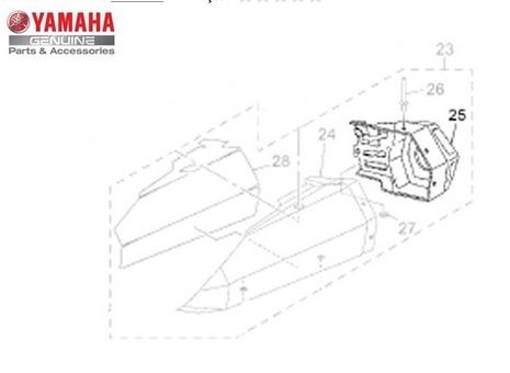 CAPA ESQUERDA DO ESCAPAMENTO PARA XT660Z TÉNÉRÉ ORIGINAL YAMAHA