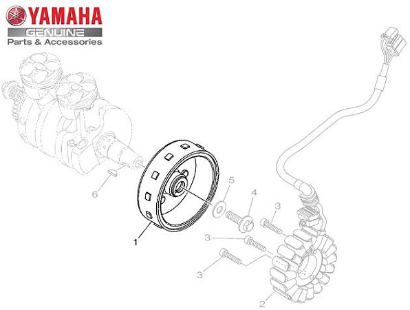 ROTOR DO MAGNETO PARA MT-03 E YZF-R3 ORIGINAL YAMAHA