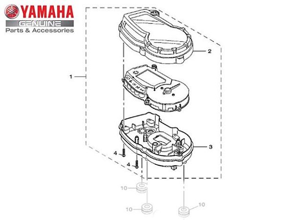 PAINEL COMPLETO PARA XTZ150 CROSSER ORIGINAL YAMAHA