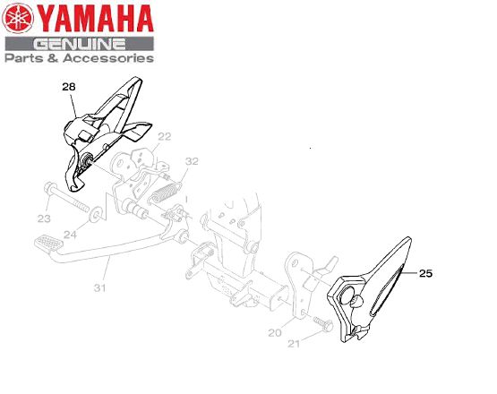 TAMPA DO ESTRIBO PARA YBR150 FACTOR UBS 2018 A 2021 ORIGINAL YAMAHA