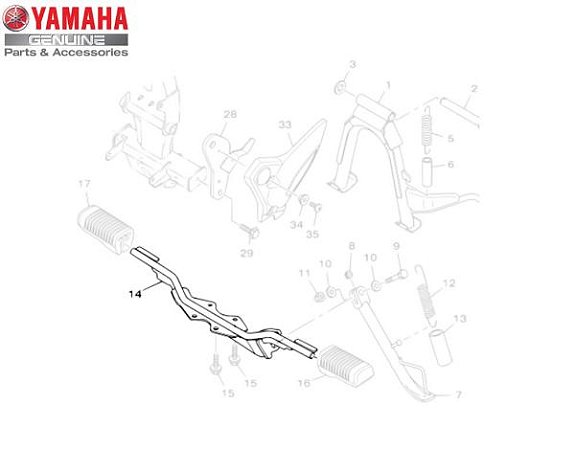 ESTRIBO DIANTEIRO PARA FAZER 150 2014 E 2015 ORIGINAL YAMAHA