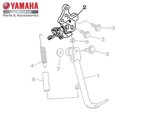 SUPORTE DO CAVALETE LATERAL PARA MT-03 E YZF-R3 ORIGINAL YAMAHA