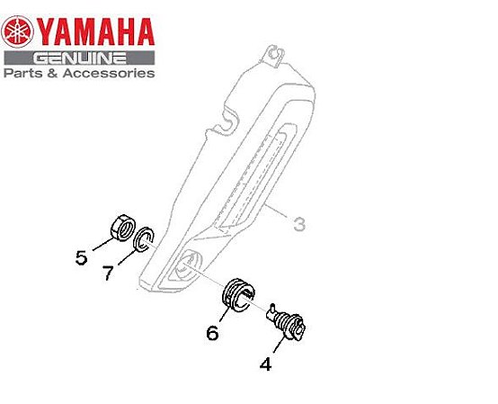 KIT DA TRAVA DA TAMPA LATERAL PARA TÉNÉRÉ E LANDER ORIGINAL YAMAHA