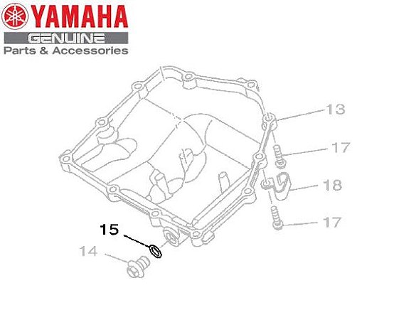 ARRUELA DO DRENO DO OLEO PARA MT-03 E YZF-R3 ORIGINAL YAMAHA