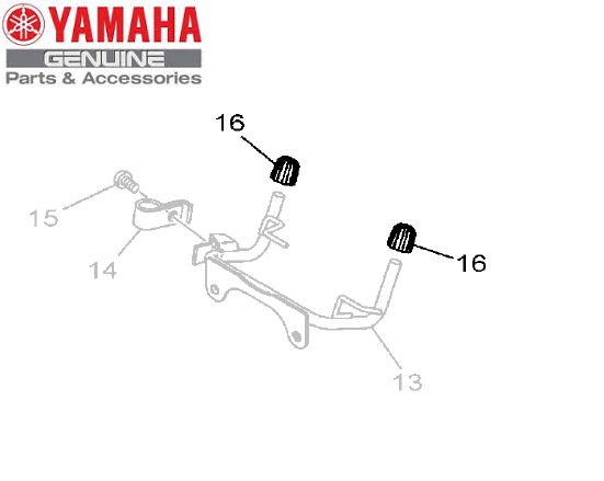 AMORTIZADOR DO FIXADOR DO FAROL PARA FZ25 NOVA FAZER 250 ABS 2018 ORIGINAL YAMAHA