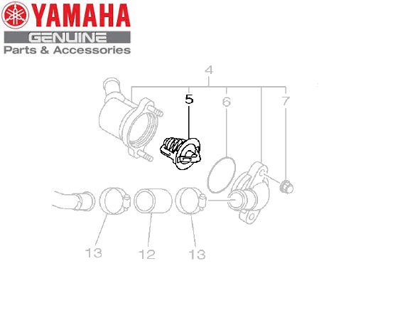 TERMOSTATO PARA YZF-R1 2004 A 2014 ORIGINAL YAMAHA