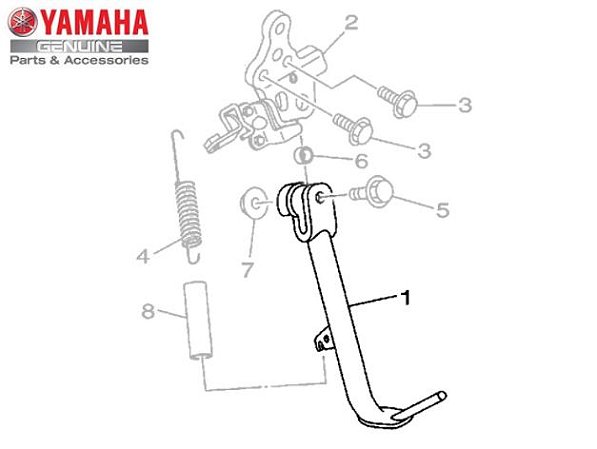 CAVALETE LATERAL PARA YZF-R3 E MT-03 ORIGINAL YAMAHA