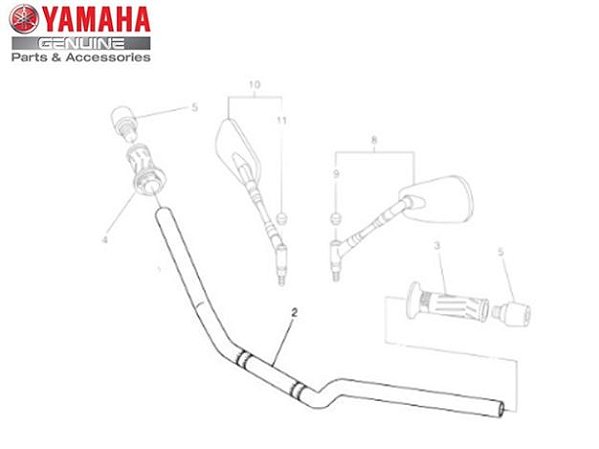 GUIDAO PARA FZ6-N ORIGINAL YAMAHA (CONSULTAR PRAZO DE ENTREGA E ESTOQUE)