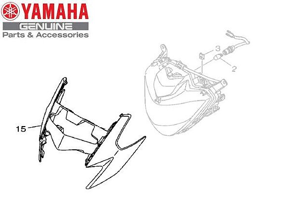 CARENAGEM DO FAROL PARA XTZ250 NOVA LANDER ABS 2020 ATE 2024 ORIGINAL YAMAHA