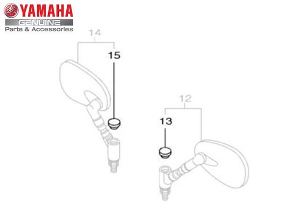 CAPA DO RETROVISOR PARA XVS650 DRAGSTAR ORIGINAL YAMAHA